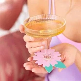 Drinks tags Blomster mix, 10 stk. drinkstilbehør