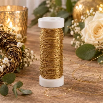 Bouillontråd i guld til blomsterdekoration, kranse og kreativ pynt