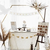 Backdrop stativ Hexagon guld  festartikler