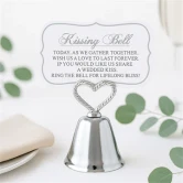 Kysseklokke / bordkortholder incl. kort sølv bryllup