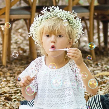 Sæbebobler Hjerte hvid, 48 stk. bryllupspynt