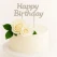 Happy Birthday på pind rhinsten 15cm fødselsdag