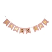 Guirlande Candy Bar lyserød/guld 1,3m festartikler