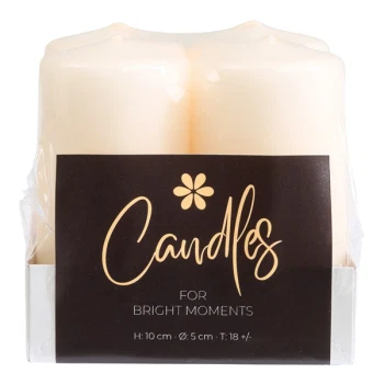 Bloklys creme 5cm x 10cm, 4 stk. borddækning