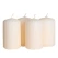 Bloklys creme 4cm x 7cm, 4 stk. stearinlys