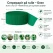 Crepepapir på rulle grøn 24,6 meter infografik med mål og anvendelse til fest og DIY