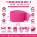 Crepepapir hot pink på rulle 24,6 meter x 4,5 cm – infografik med anvendelse til fest, pynt og DIY projekter