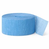 Lyseblå crepepapir rulle 24,6 meter x 4,5 cm – perfekt til festpynt og dekoration