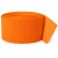 Packshot billede af orange crepepapir på rulle 24,6 meter x 4,5 cm til festpynt, guirlander og DIY projekter