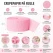 Crepepapir på rulle lyserød 24,6 meter x 4,5 cm infografik til festpynt, DIY projekter og baby shower