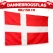 Dannebrogsflag 90x150 cm stort dansk flag med klassisk design til fest og dekoration