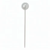 Dekorationsnål hvid perle 1cm, 50 stk. binderiartikler