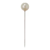 Dekorationsnål creme perle 1cm, 50 stk. binderiartikler