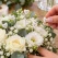 Hvid dekorationsnål med hjerte anvendt i blomsterdekoration