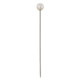 Dekorationsnål hvid perle 6mm, 100 stk. binderiartikler