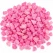 Pink dekorationssten 5–8 mm i en bunke på hvid baggrund med kantede former og marmoreret overflade.