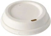 Låg til papkrus Coffee To Go miljøvenlig hvid, 50 stk Ø9cm 