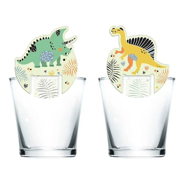Glas dekoration Dinosaur 6,5 cm, 6 stk. festartikler