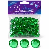 Emerald grønne pynte diamanter 12 mm – 28 g facetslebne dekorationsdiamanter
