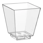 Serveringsskål mini firkantet 5cm, 50 stk. engangsservice