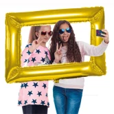 Folieballon Selfie-ramme guld 60cm x 85cm festbilleder