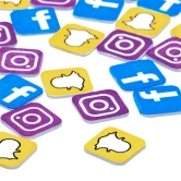 Pynt træ Apps Facebook, Snapchat, Instagram, 24 stk. konfirmationspynt