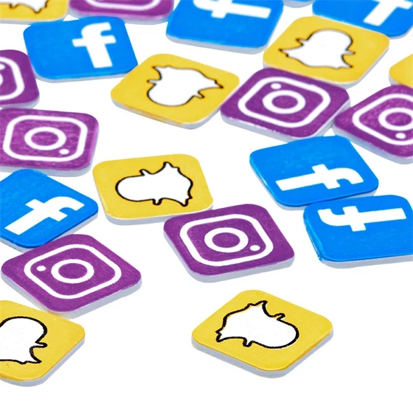 Pynt træ Apps Facebook, Snapchat, Instagram, 24 stk. konfirmationspynt