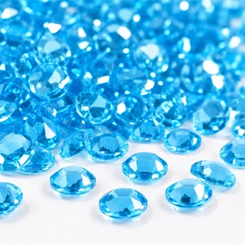 Flade lyseblå pynte diamanter med facetslebet diamant-look