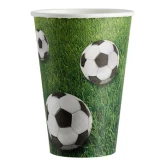 Papkrus Fodbold grøn, 10 stk. engangsservice