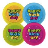 Paptallerkner Happy Birthday 23cm, 8 stk. engangsservice