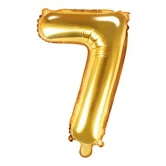 Folieballon tal 7 guld 35cm talballon