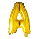 Folieballon bogstav A guld 41cm festpynt