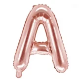 Folieballon bogstav A rosegold 35cm bogstavballoner