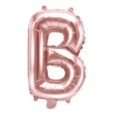 Folieballon bogstav B rosegold 35cm bogstavballoner