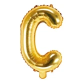 Folieballon bogstav C guld 35cm bogstavballoner