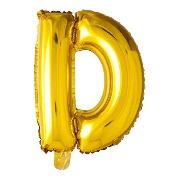 Folieballon bogstav D guld 41cm festpynt