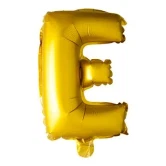 Folieballon bogstav E guld 41cm festpynt