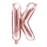 Folieballon bogstav K rosegold 35cm bogstavballoner