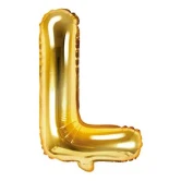 Folieballon bogstav L guld 35cm bogstavballoner