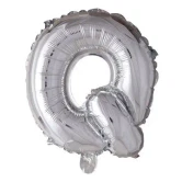 Folieballon bogstav Q sølv 41cm festpynt
