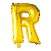 Folieballon bogstav R guld 41cm festpynt