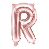Folieballon bogstav R rosegold 35cm bogstavballoner