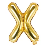 Folieballon bogstav X guld 35cm bogstavballoner
