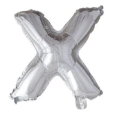 Folieballon bogstav X sølv 41cm festpynt