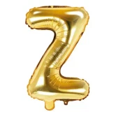 Folieballon bogstav Z guld 35cm bogstavballoner