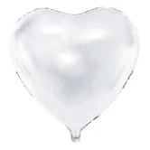 Folieballon Hjerte hvid 45cm festpynt