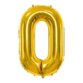 Folieballon tal 0 guld 86cm talballoner