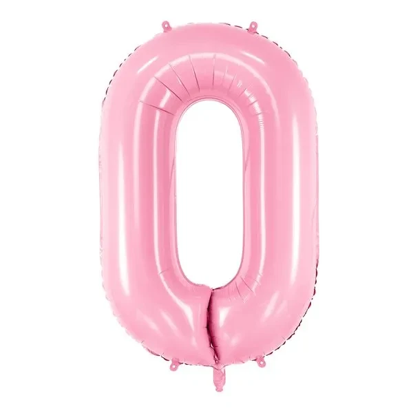 Folieballon tal 3 lys pink 86cm talballon