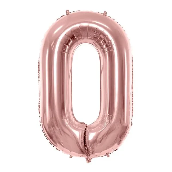 Folieballon tal 0 rosegold 86cm talballon