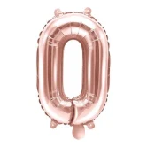 Folieballon tal 0 rosegold 35cm talballon